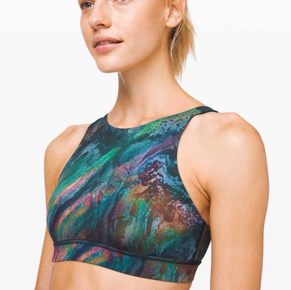 NEW Lululemon High Neck Energy Bra Cosmic Shift
